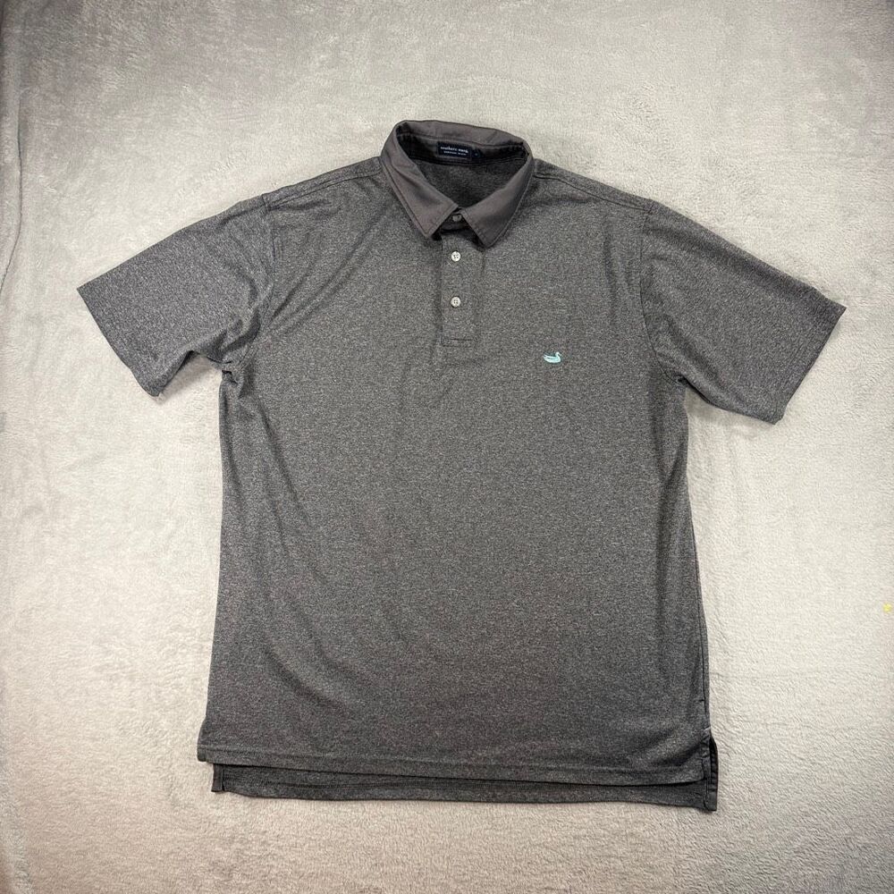 Southern Marsh Performance Polo Heathered Gray Size Medium  G